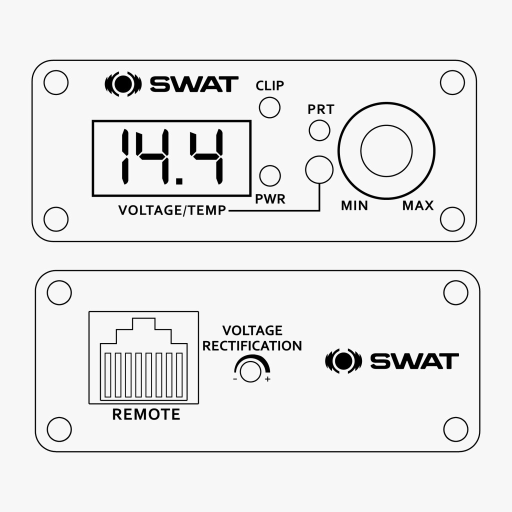 SWAT HLG-LCD/  Дистанционный регулятор для усилителей HLG, вольт., темпер./