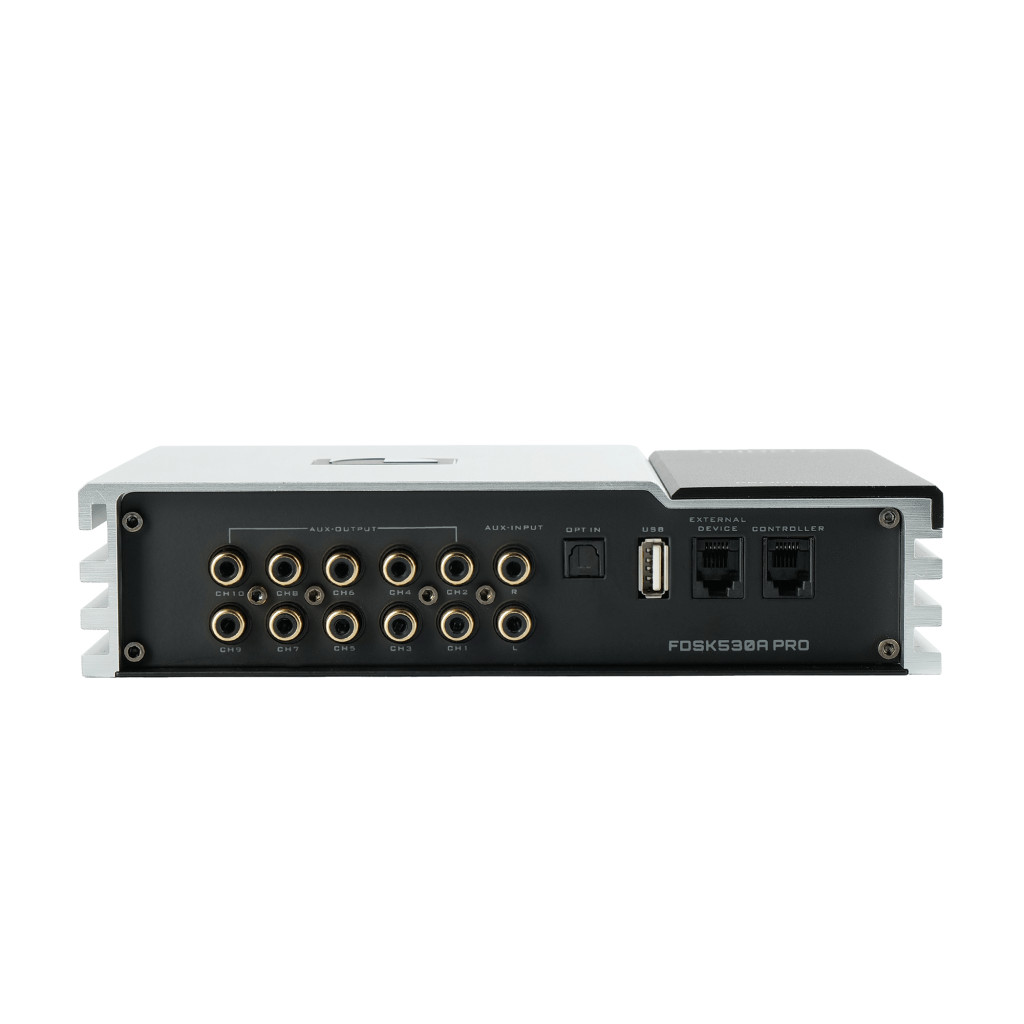Nakamichi FDSK530A PRO  Автомобильный процессор-усилитель звука с кабелем питания, BT, Optic IN