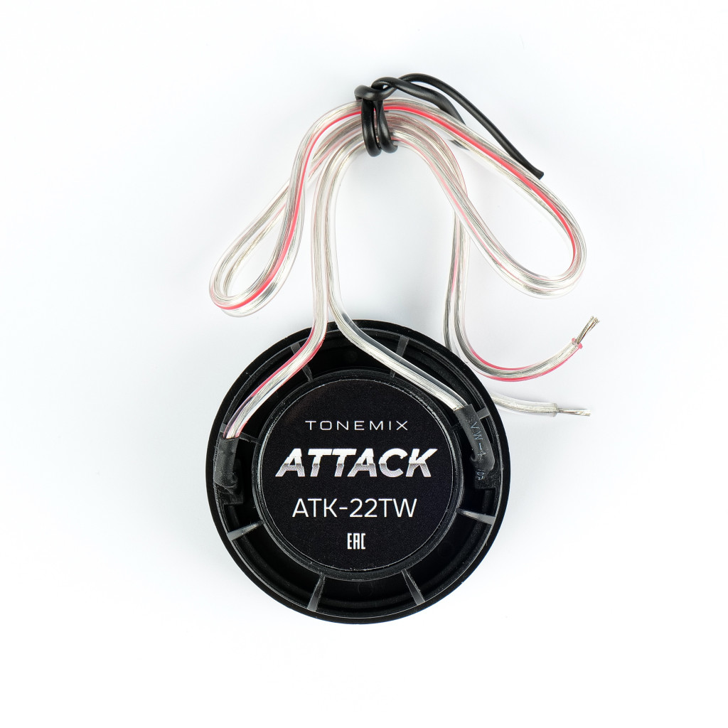 Tonemix ATK-6.2C / 2-x полосная компонентная акустика, НЧ/СЧ-динамик 6,5" (165 мм), ВЧ-динамик 7/8" (22 мм) текстиль RMS 80 Вт, 4 Ом