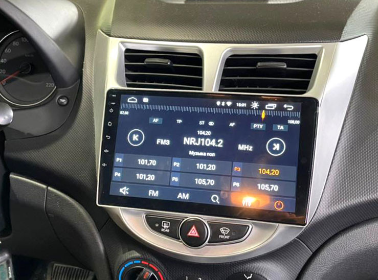 Рамка для UMS  HYUNDAI Solaris 2011-2017, 9"  SILVER