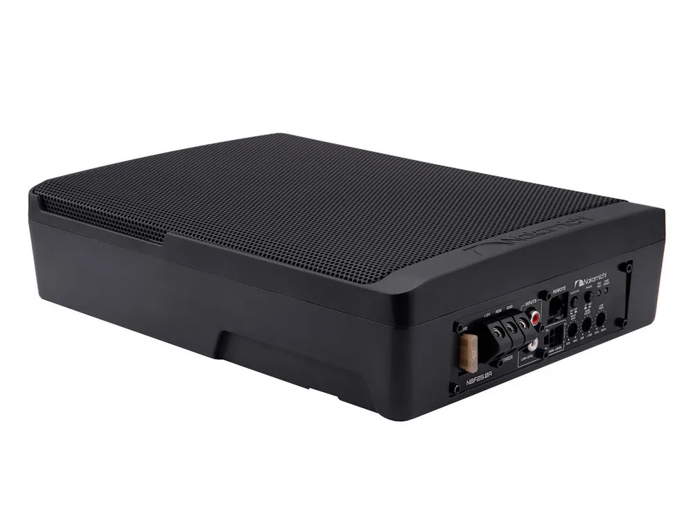 Nakamichi NBF25.0A, 10" активный плоский сабвуфер, алюм. корпус, 150W номин мощность, 900W макс мощн