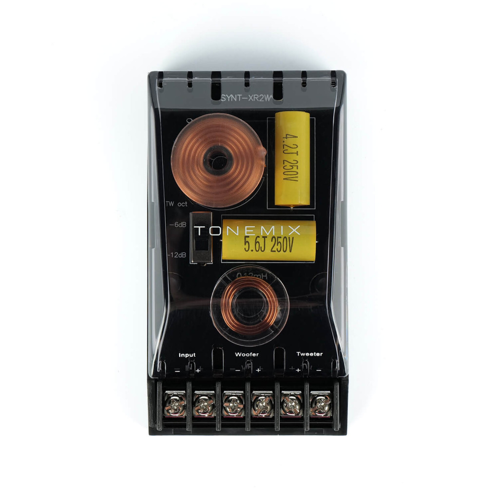 Tonemix SYNT-6.2C / 2-x полосная компонентная акустика, НЧ/СЧ-динамик 6,5" (165 мм), ВЧ-динамик 1,0" (25,4 мм) шелк, RMS 100 Вт, 4 Ом 