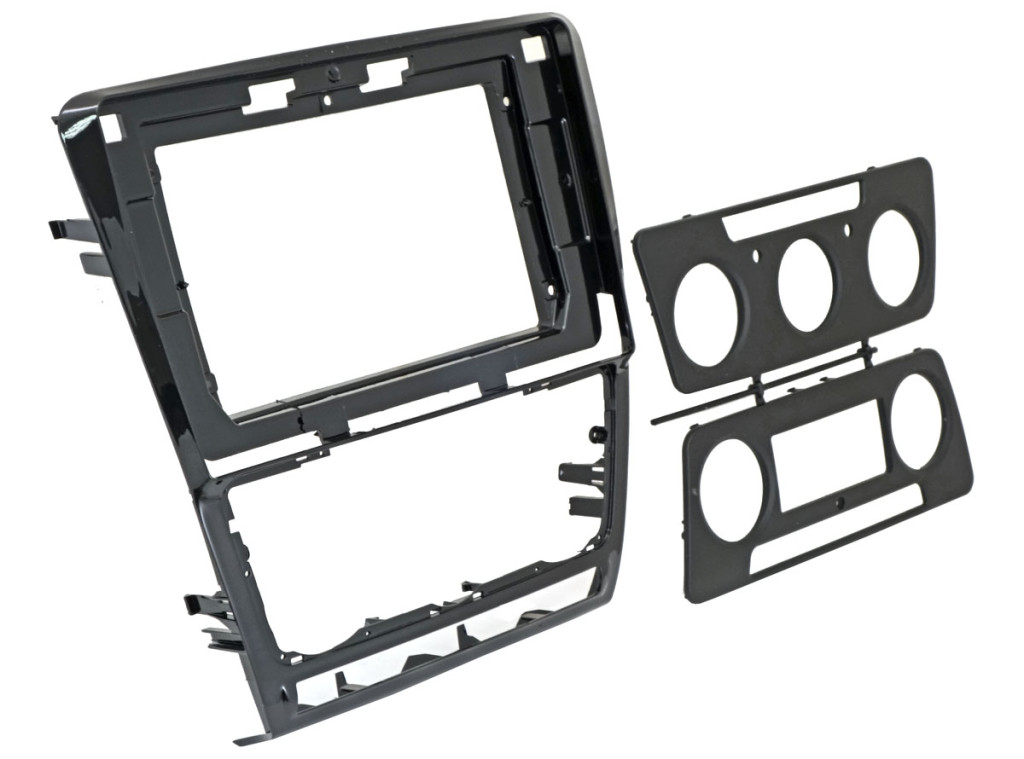 Рамка для UMS  SKODA Octavia 2004-2013 (A5) (Auto AC/manual AC), 10" (тип1, 2 вставки)