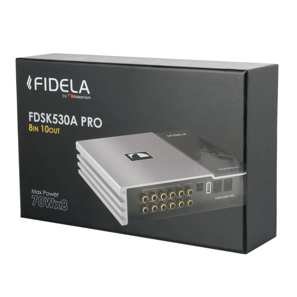 Nakamichi FDSK530A PRO  Автомобильный процессор-усилитель звука с кабелем питания, BT, Optic IN