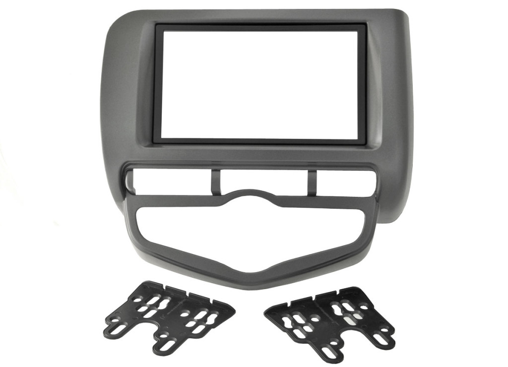 Рамка  HONDA Fit 02-08  (CLIMA / левый руль)  2din (крепеж)