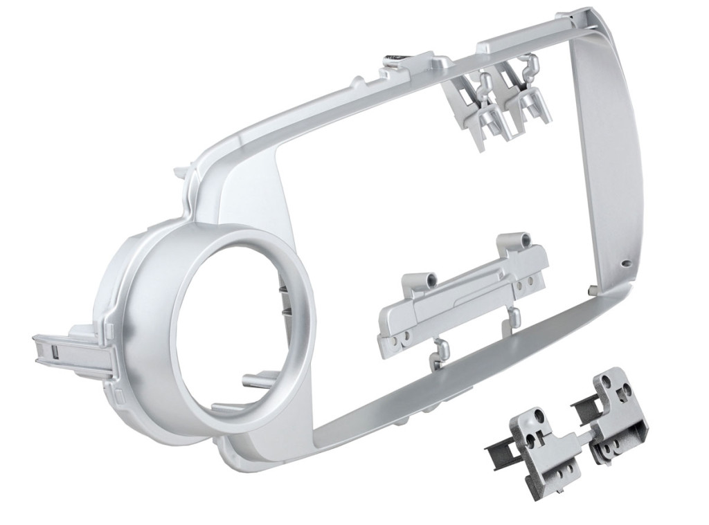 Рамка для UMS  TOYOTA Yaris 2010-2014, 9" Silver