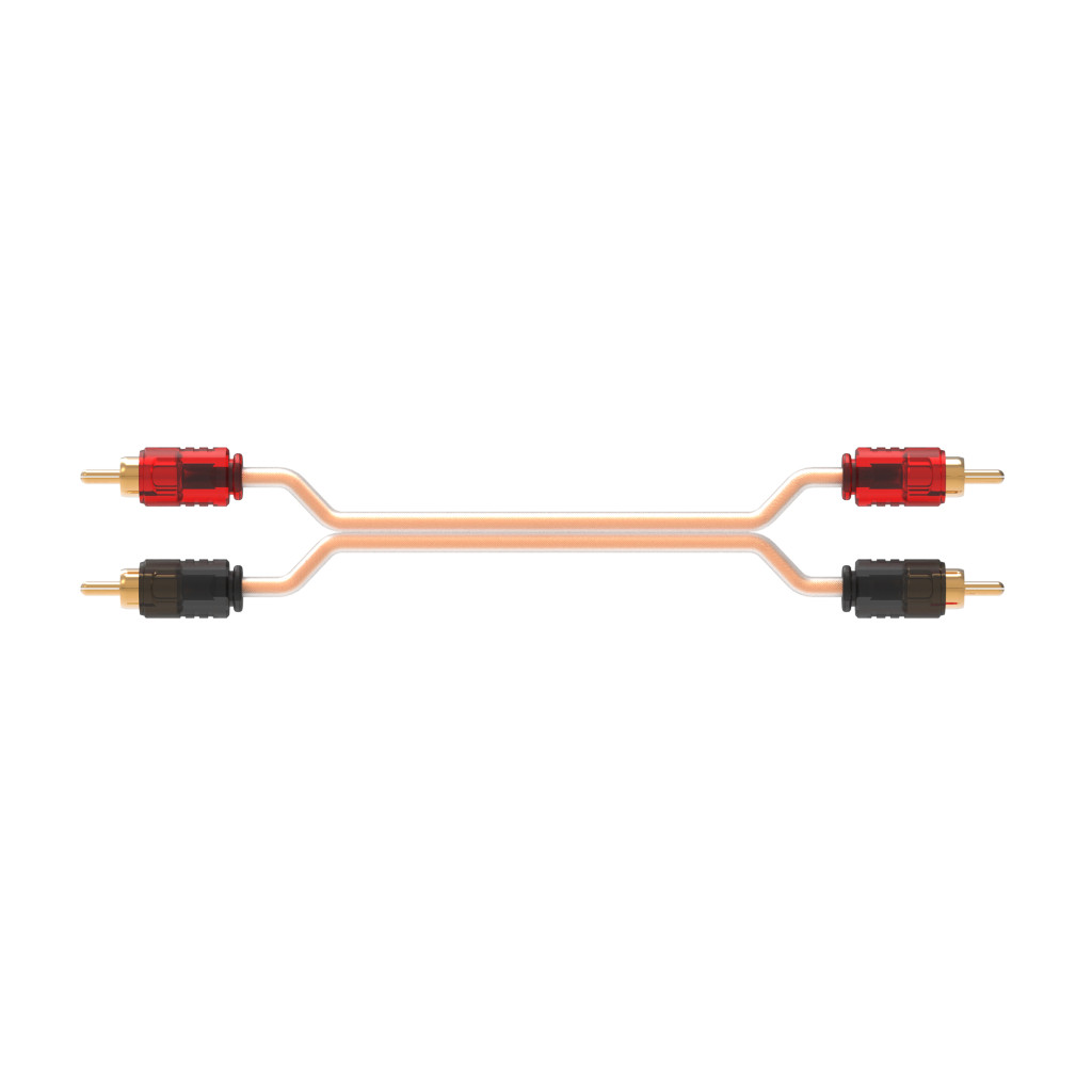 SWAT SIL-210 межблочный кабель 2RCA-2RCA, 1.0 метр, коаксиал, прозрачный, медь