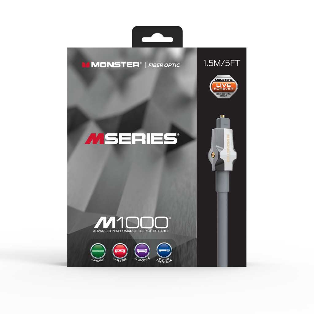 Monster Cable Mseries M1000, оптический аудио кабель, 1.5m