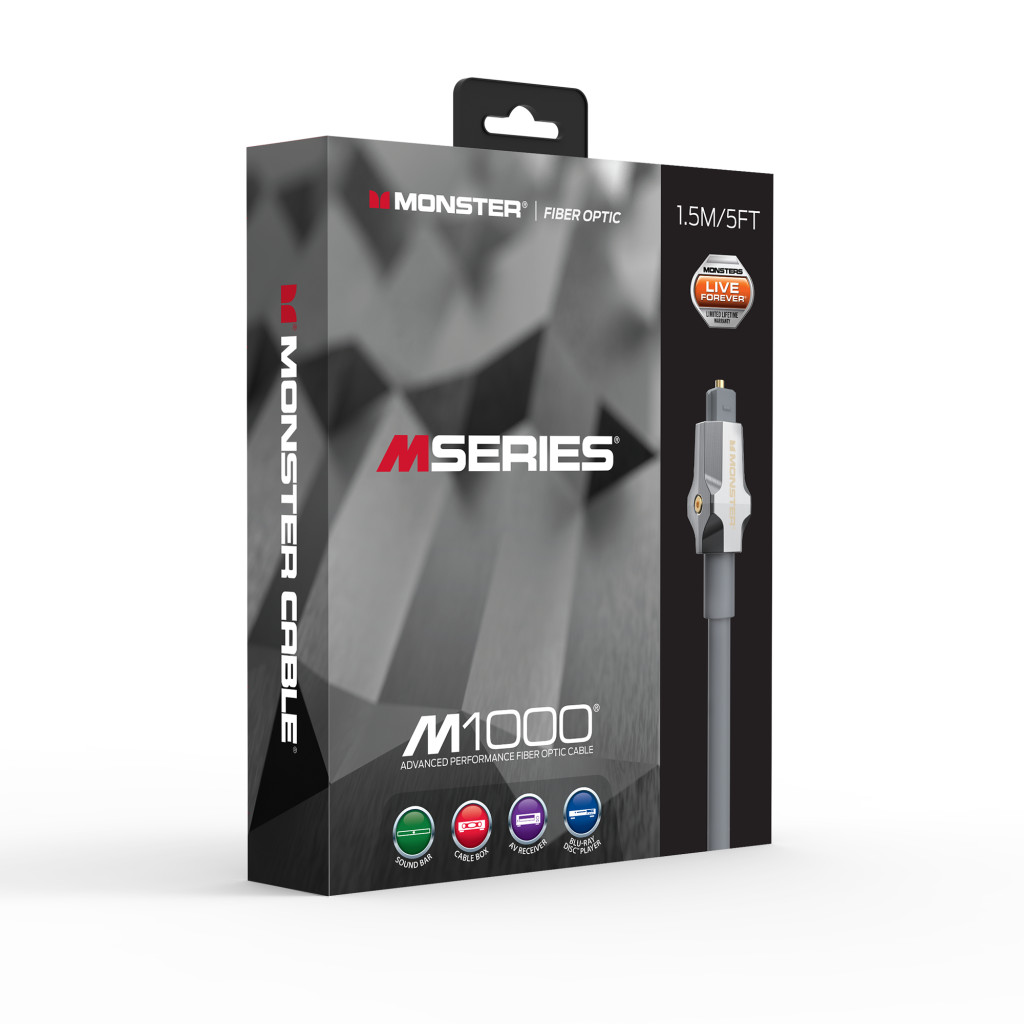 Monster Cable Mseries M1000, оптический аудио кабель, 1.5m