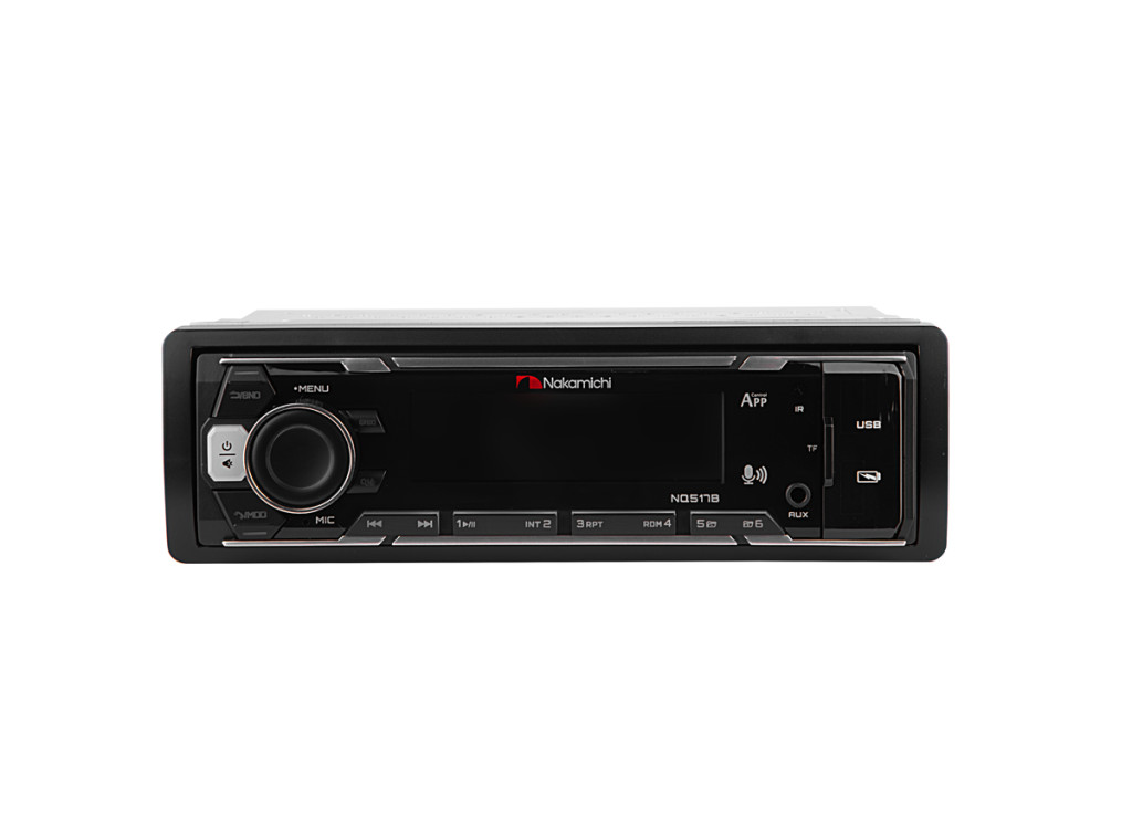 Nakamichi NQ517B/ 1 din медиа-ресивер, USB, AUX, ВТ, 4*50 Вт, мультицветная/