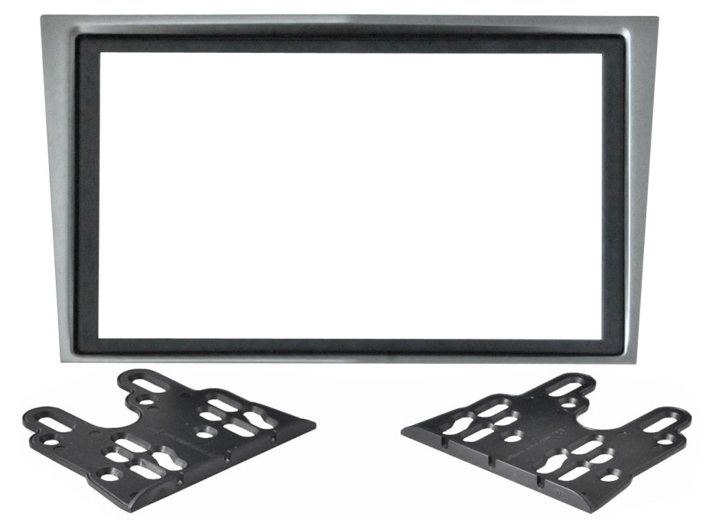 Рамка  OPEL Astra H 04-08 2din SILVER (крепеж)