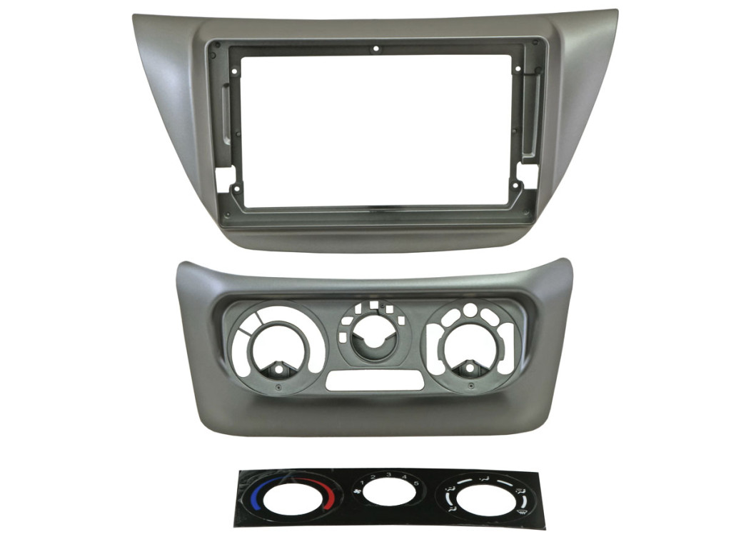 Рамка для UMS  MITSUBISHI Lancer-9 2000-2010 SILVER с переносом управления кондиционером, 9"