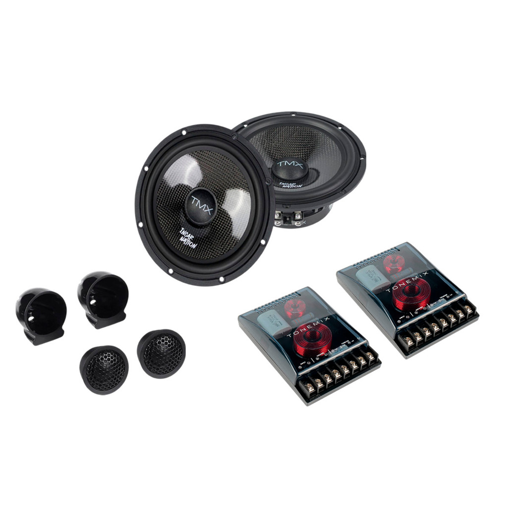 Tonemix ICN-6.2P-Carbon / 2-x полосная компонентная акустика, НЧ/СЧ-динамик 6,5" (165 мм), ВЧ-динамик 1,06" (27 мм) шелк, RMS 100 Вт, 4 Ом