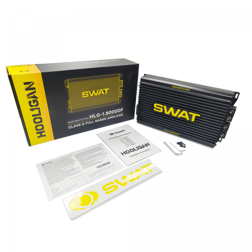 SWAT HLG-1.9000DF/ Усилитель цифровой, широкополосный,  1*9000 Вт (class D)/