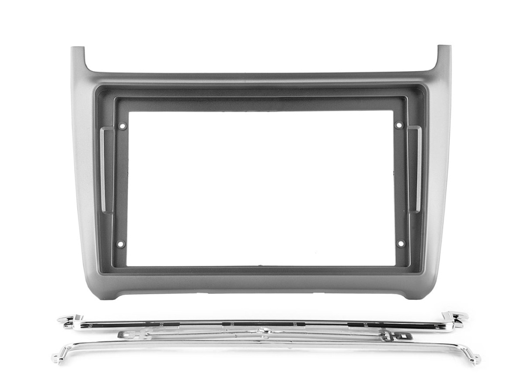 Рамка для UMS  VW Polo 2014-2019 SILVER, 9"
