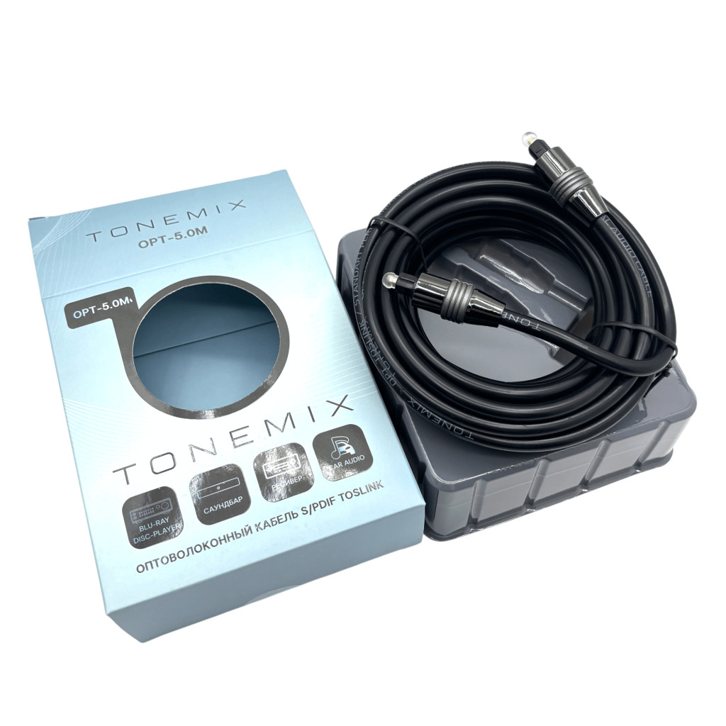 Tonemix OPT-5.0M оптический кабель Toslink-Toslink, 5.0 метров, Optical Cable
