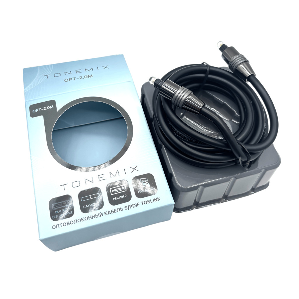 Tonemix OPT-2.0M оптический кабель Toslink-Toslink, 2.0 метра, Optical Cable