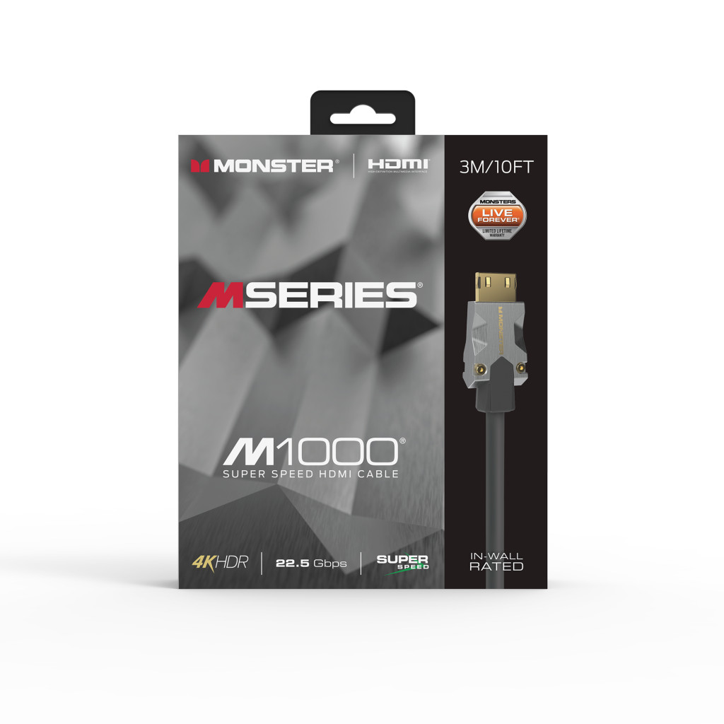Monster Cable Mseries M1000, HDMI кабель, 4K, UHD, 3m