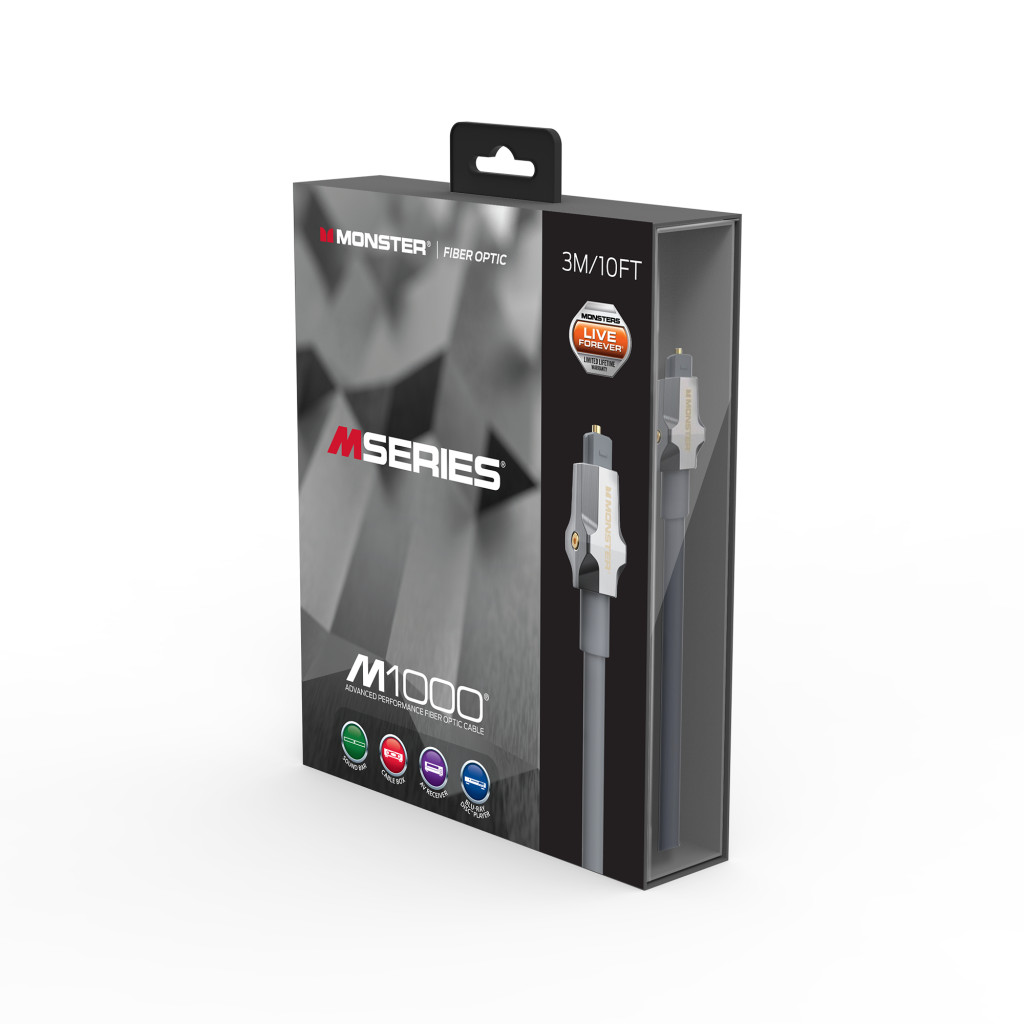Monster Cable Mseries M1000, оптический аудио кабель, 3m