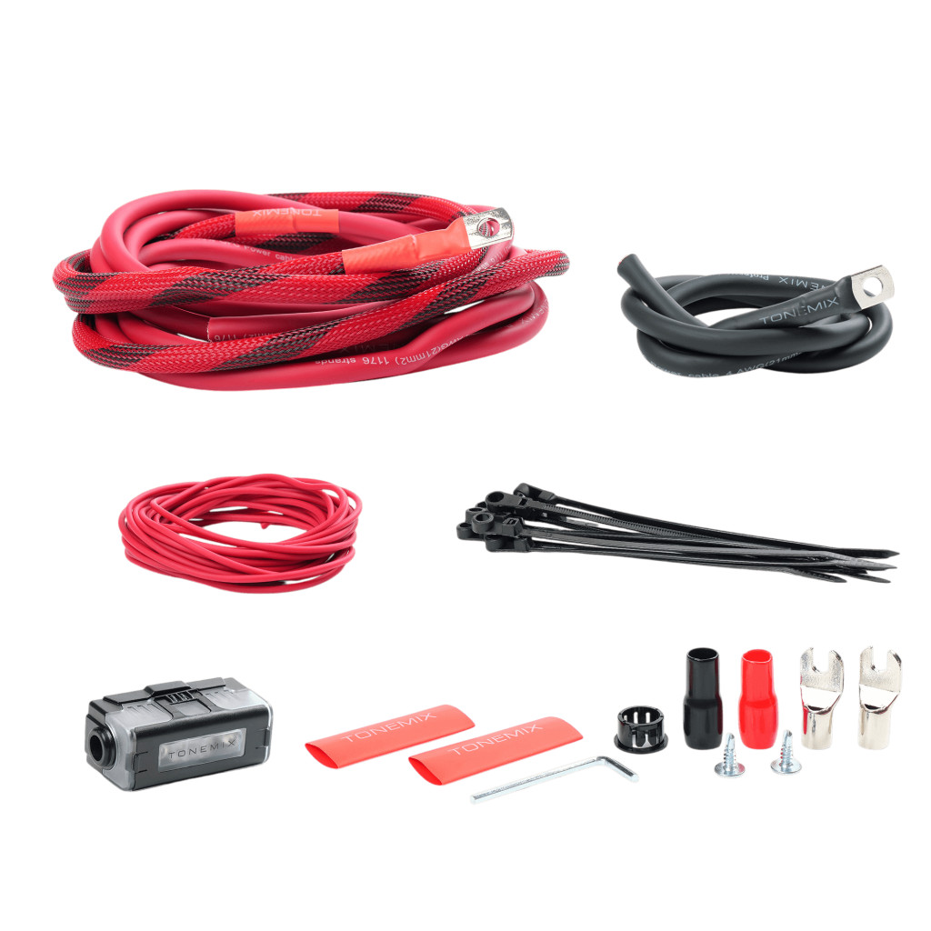 Tonemix PAC-P4CU набор проводов для подключения усилителя, 4Ga, МЕДЬ