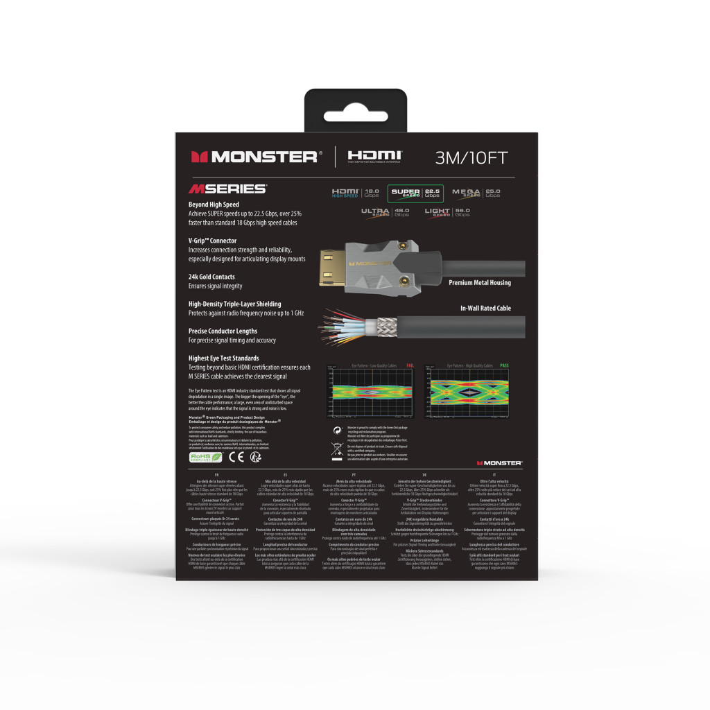Monster Cable Mseries M1000, HDMI кабель, 4K, UHD, 3m
