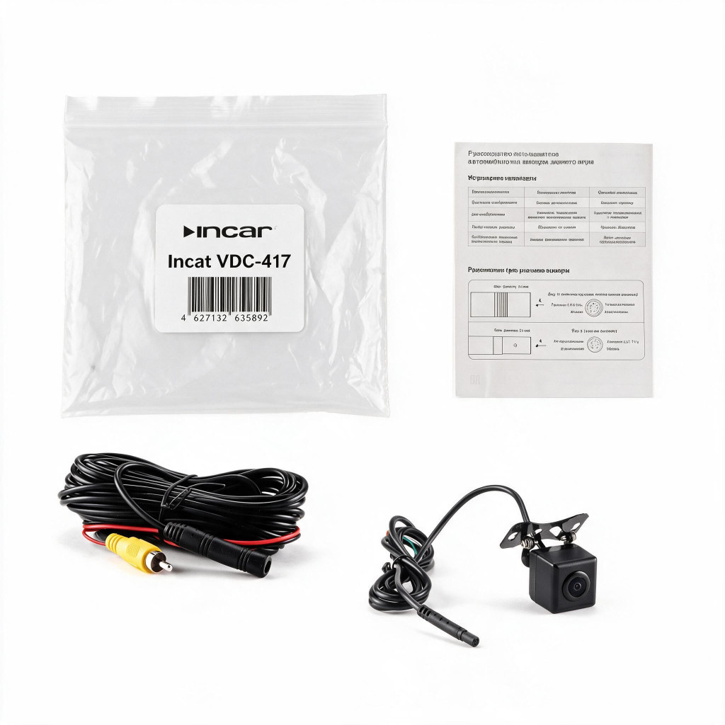 Camera .VDC-417/ INCAR универсальная AHD/CVBS камера 1080P(1920х1080), угол 170°, 4 pin connector, DC 6V-12V