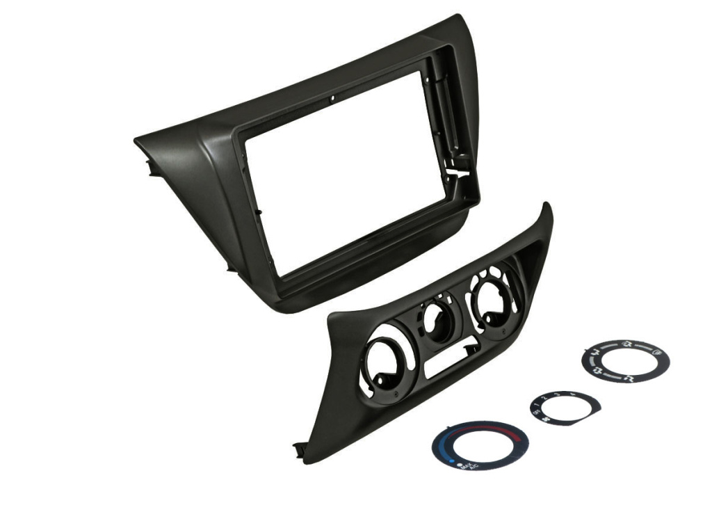 Рамка для UMS  MITSUBISHI Lancer-9 2000-2010 BLACK с переносом управления кондиционером, 9"