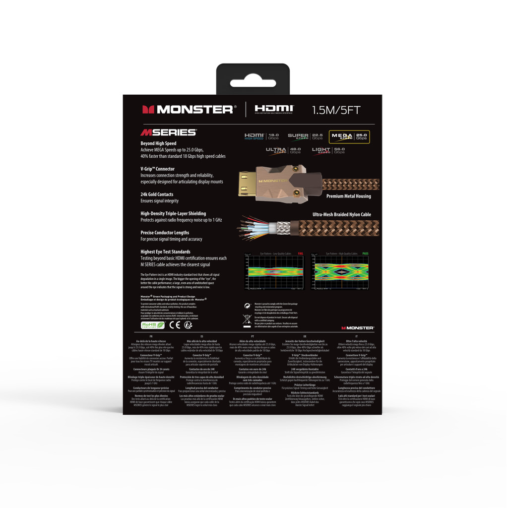 Monster Cable Mseries M2000, HDMI кабель, 4K, UHD, 1.5m
