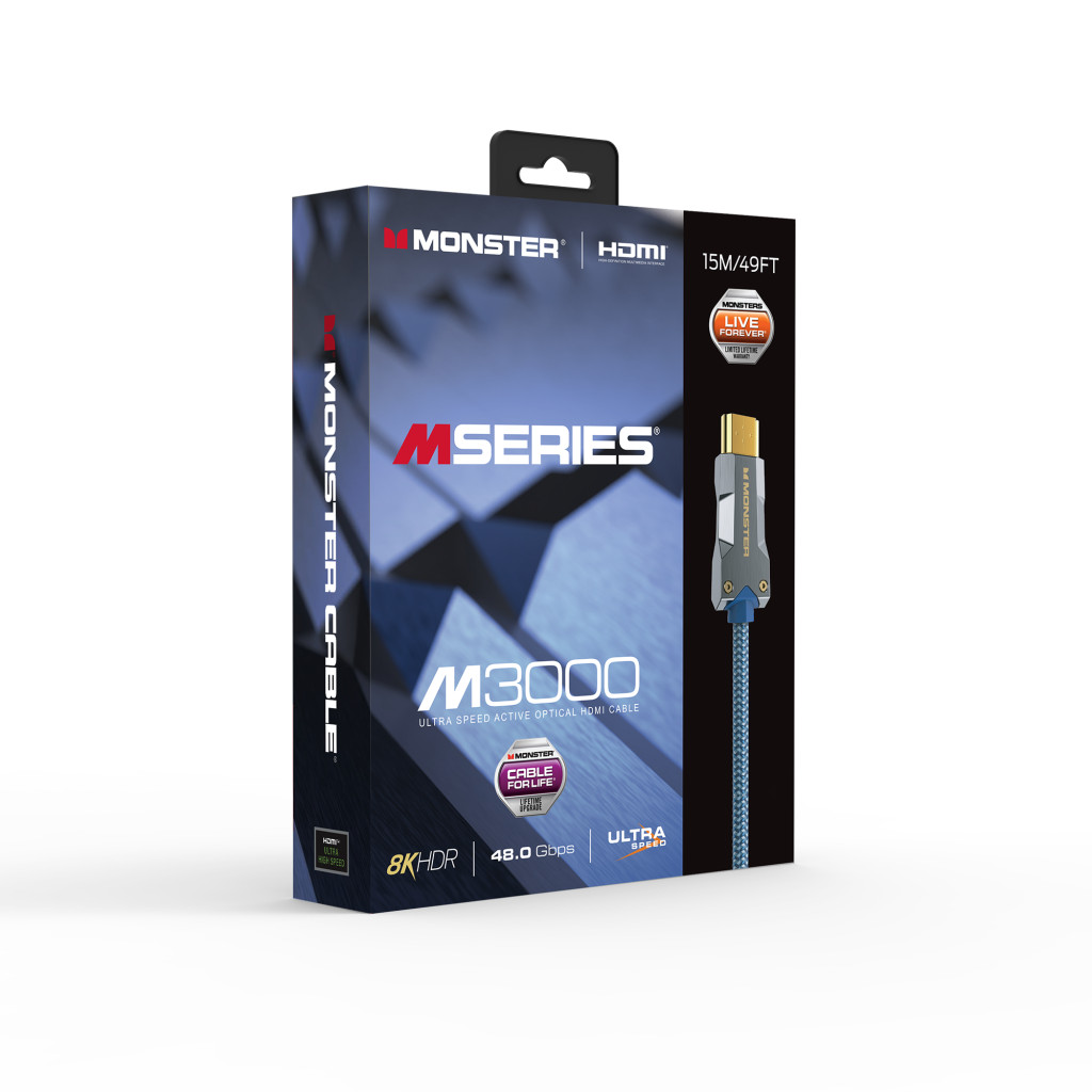 Monster Cable Mseries M3000, HDMI кабель, 8K, UHS, AOC, 15m