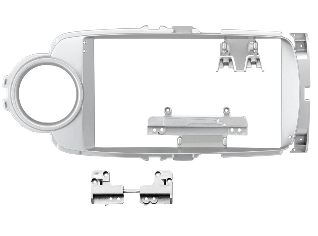 Рамка для UMS  TOYOTA Yaris 2010-2014, 9" Silver