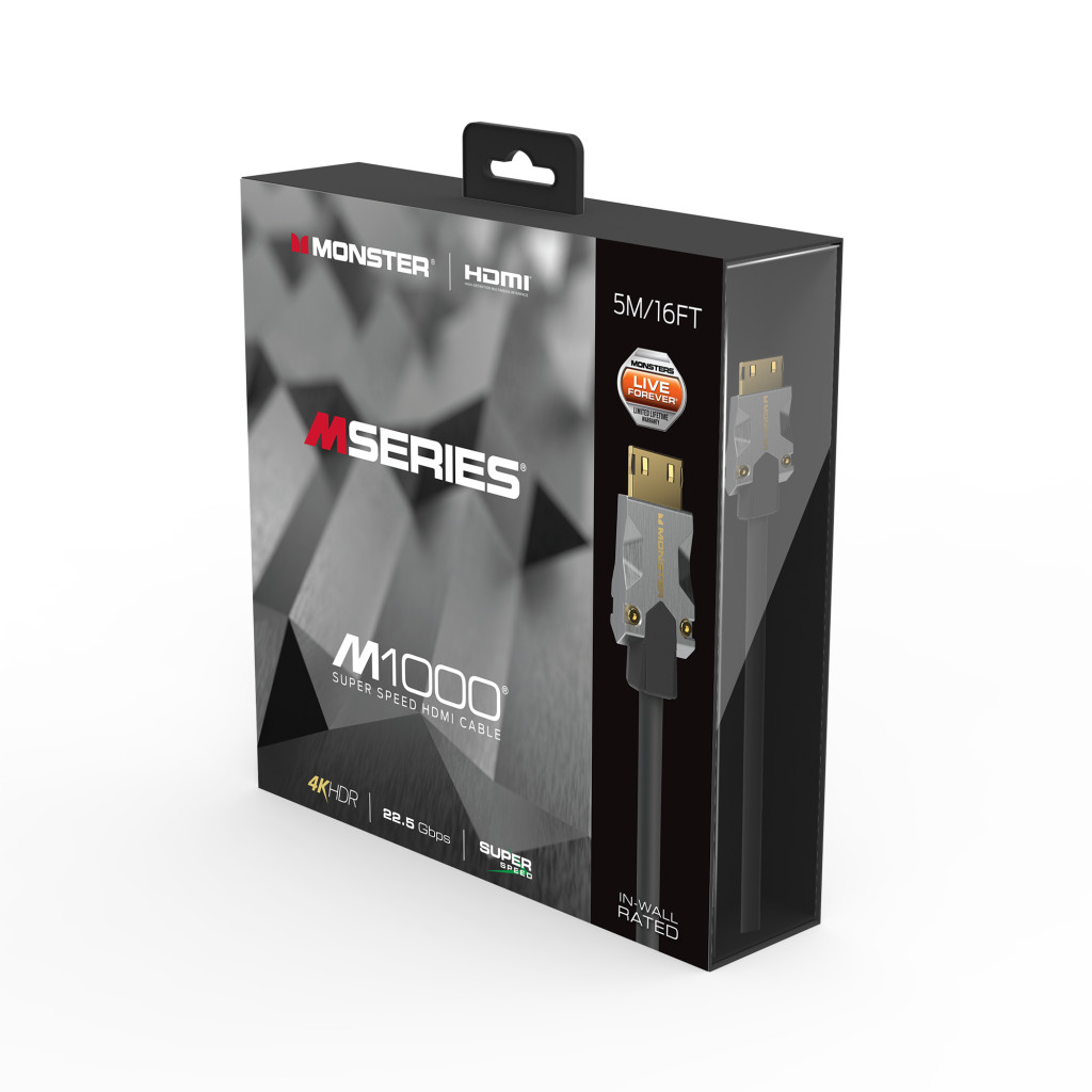 Monster Cable Mseries M1000, HDMI кабель, 4K, UHD, 5m