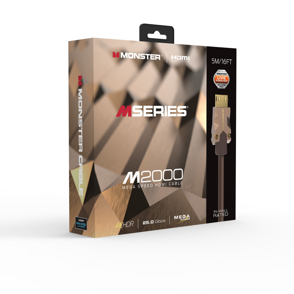 Monster Cable Mseries M2000, HDMI кабель, 4K, UHD, 5m