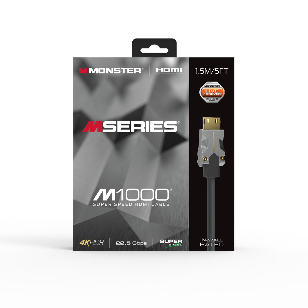 Monster Cable Mseries M1000, HDMI кабель, 4K, UHD, 1.5m