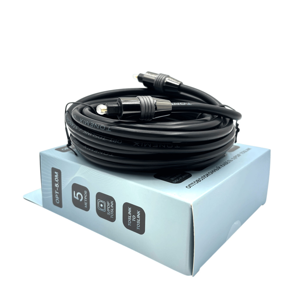 Tonemix OPT-5.0M оптический кабель Toslink-Toslink, 5.0 метров, Optical Cable