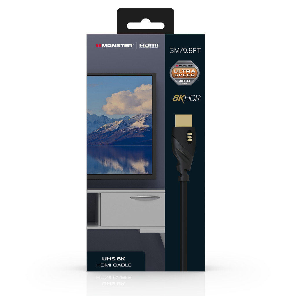 Monster Cable Essentials, HDMI кабель, 8K, UHS, 3m