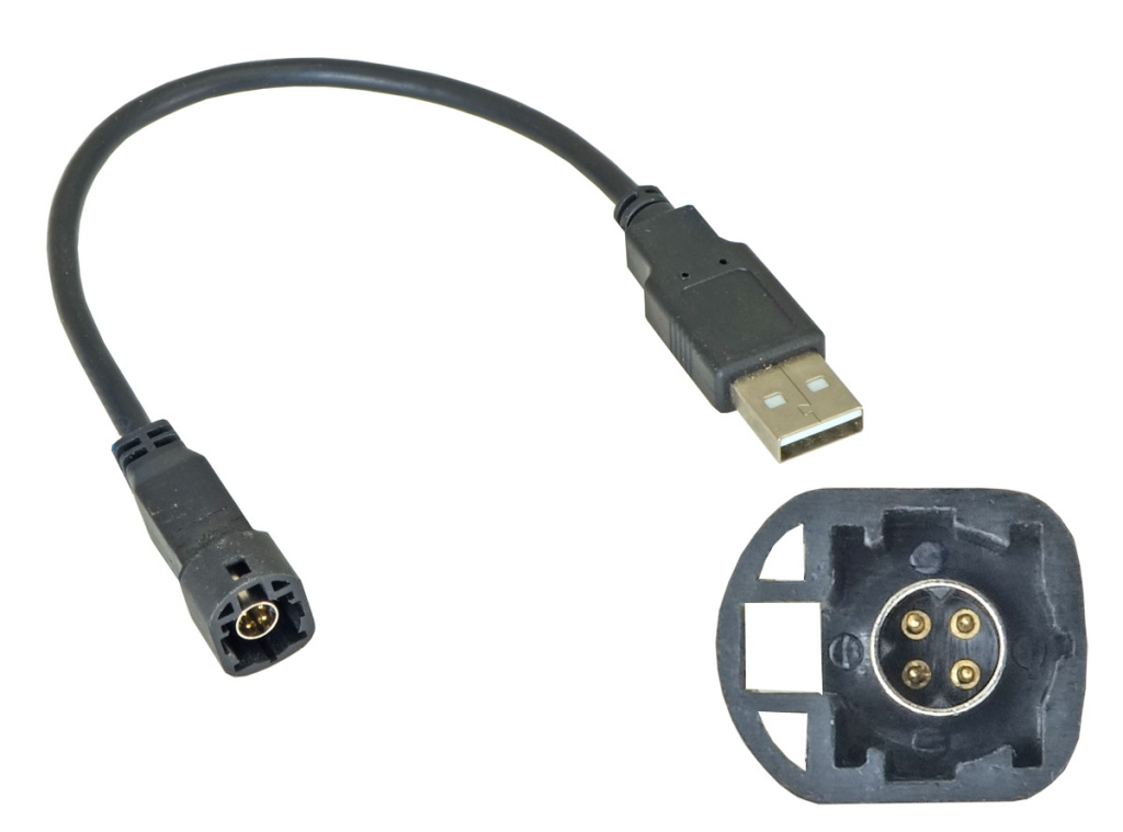 USB-переходник VW, SKODA (тип1) для подключения магнитолы INCAR к штатному разъему USB