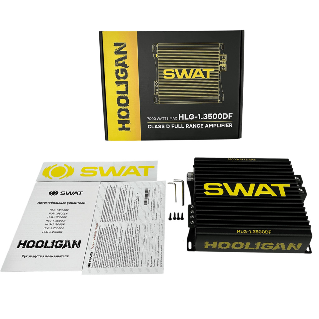 SWAT HLG-1.3500DF/ Усилитель цифровой, широкополосный,  1*3500 Вт (class D)/