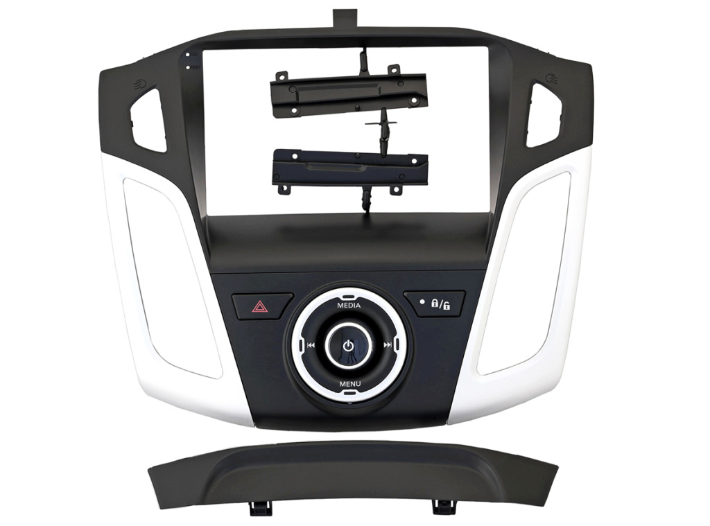 Рамка для UMS  FORD Focus-3 2011-2014, 9" SILVER (тип6)