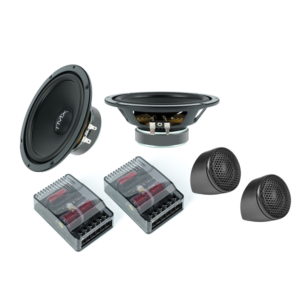 Tonemix ATK-6.2C / 2-x полосная компонентная акустика, НЧ/СЧ-динамик 6,5" (165 мм), ВЧ-динамик 7/8" (22 мм) текстиль RMS 80 Вт, 4 Ом