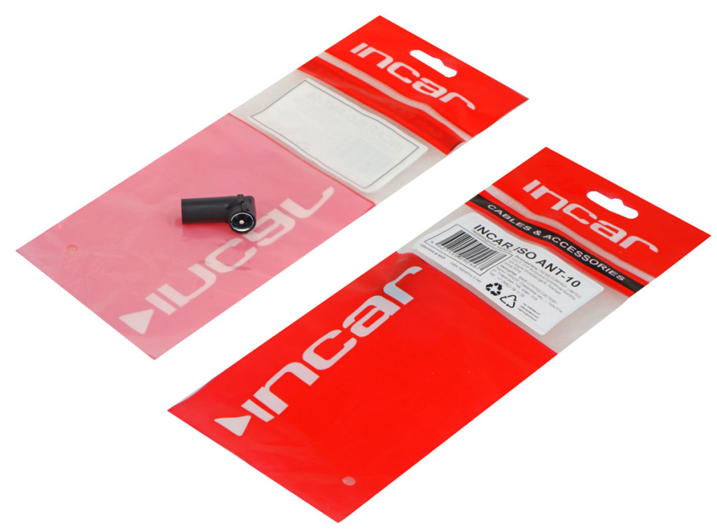 ISO антенный переходник короткий г-образный (в блистере)