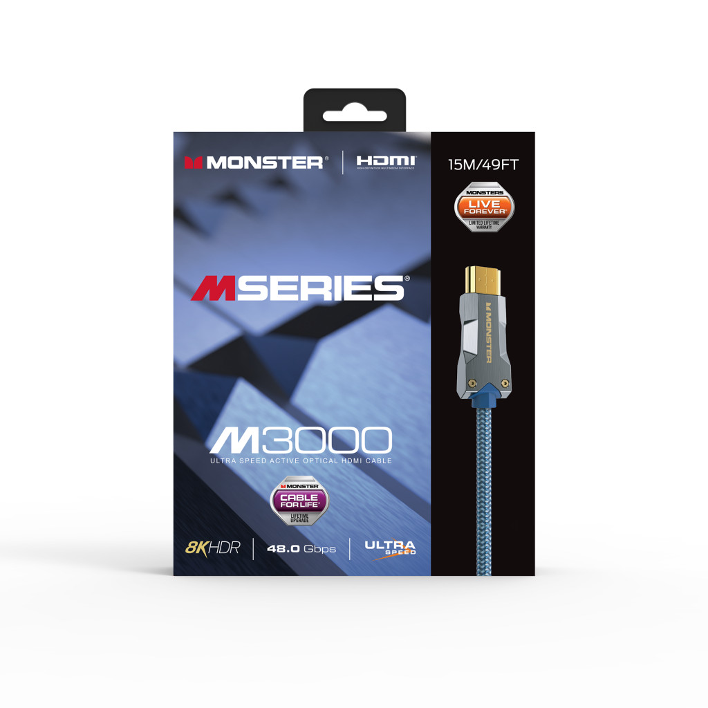 Monster Cable Mseries M3000, HDMI кабель, 8K, UHS, AOC, 15m