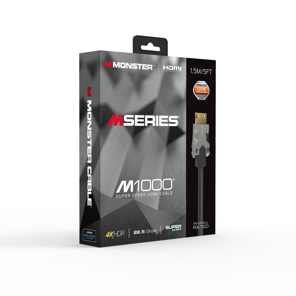 Monster Cable Mseries M1000, HDMI кабель, 4K, UHD, 1.5m