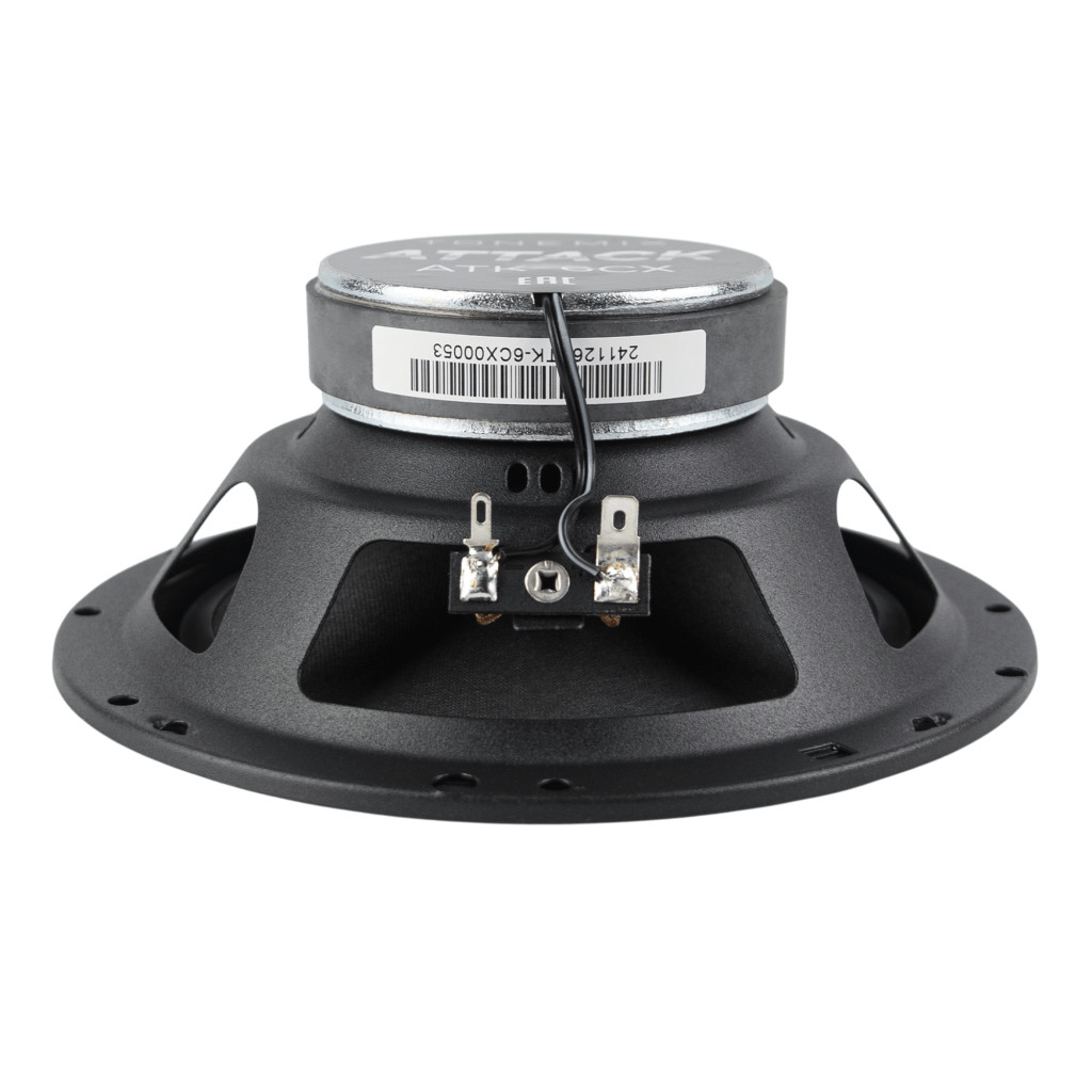 Tonemix ATK-6CX/ 2-x полосная коаксиальная акустика, типоразмер 6,5" (165 мм), RMS 80 Вт, 4 Ом, диапазон частот 55Гц - 20 кГц
